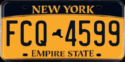 NY license plate FCQ4599