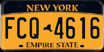 NY license plate FCQ4616