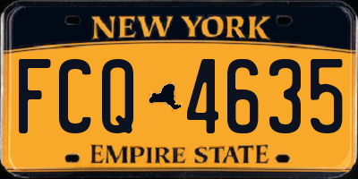 NY license plate FCQ4635