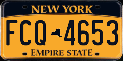 NY license plate FCQ4653
