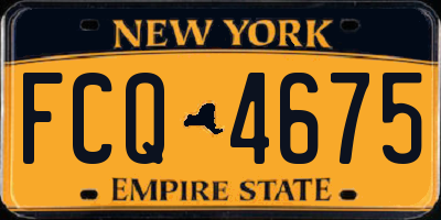 NY license plate FCQ4675