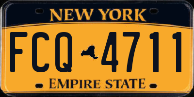 NY license plate FCQ4711