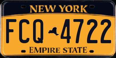 NY license plate FCQ4722
