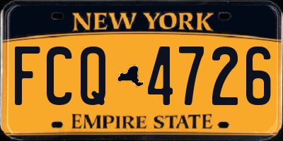 NY license plate FCQ4726