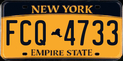 NY license plate FCQ4733
