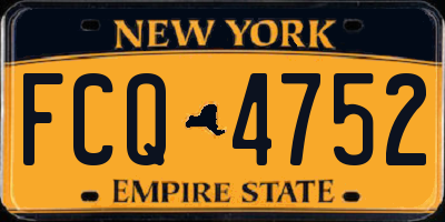 NY license plate FCQ4752
