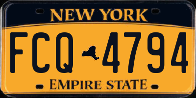 NY license plate FCQ4794