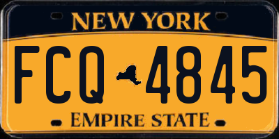 NY license plate FCQ4845