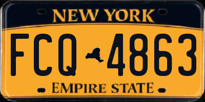 NY license plate FCQ4863