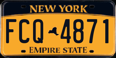 NY license plate FCQ4871
