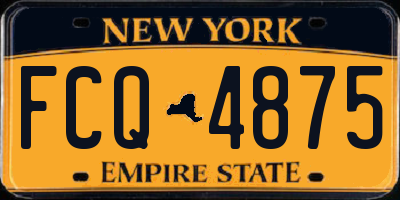 NY license plate FCQ4875