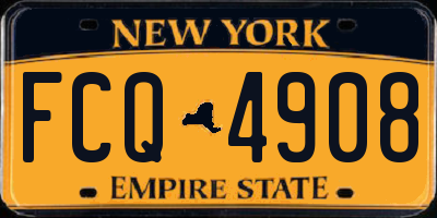 NY license plate FCQ4908