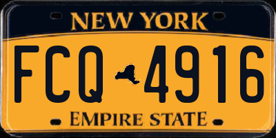 NY license plate FCQ4916