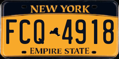 NY license plate FCQ4918