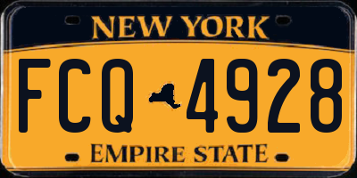 NY license plate FCQ4928