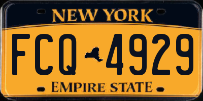 NY license plate FCQ4929