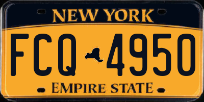 NY license plate FCQ4950