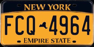 NY license plate FCQ4964