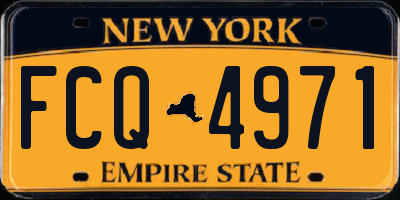 NY license plate FCQ4971