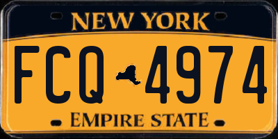 NY license plate FCQ4974