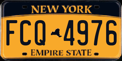 NY license plate FCQ4976