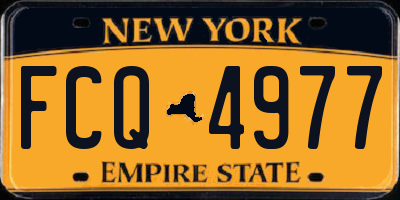 NY license plate FCQ4977