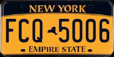 NY license plate FCQ5006