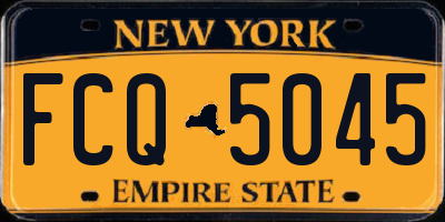 NY license plate FCQ5045