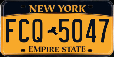 NY license plate FCQ5047
