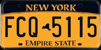 NY license plate FCQ5115