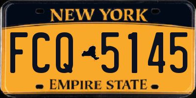 NY license plate FCQ5145