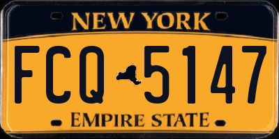 NY license plate FCQ5147