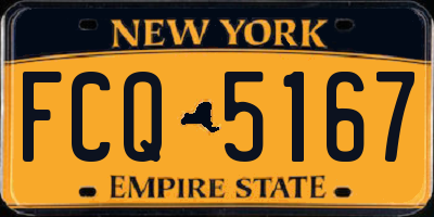 NY license plate FCQ5167