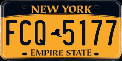 NY license plate FCQ5177