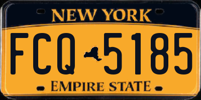 NY license plate FCQ5185