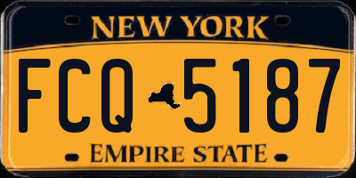 NY license plate FCQ5187