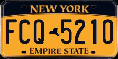 NY license plate FCQ5210