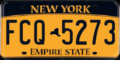 NY license plate FCQ5273