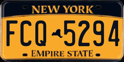 NY license plate FCQ5294