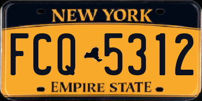 NY license plate FCQ5312
