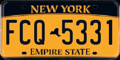 NY license plate FCQ5331