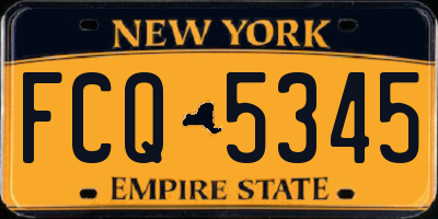 NY license plate FCQ5345