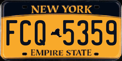 NY license plate FCQ5359