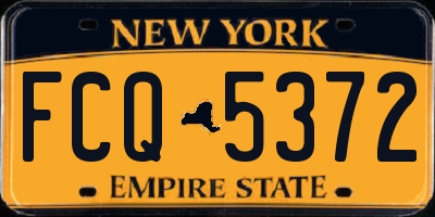 NY license plate FCQ5372