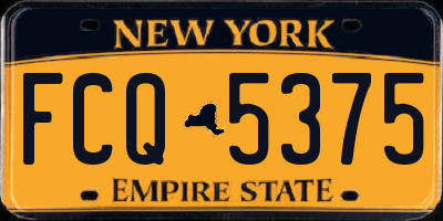 NY license plate FCQ5375
