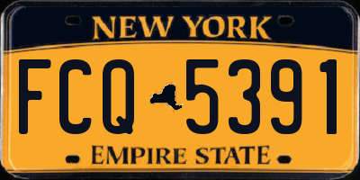NY license plate FCQ5391