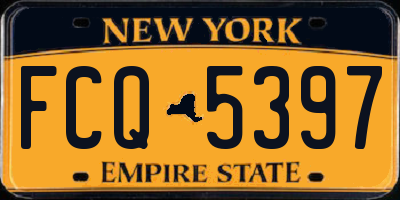NY license plate FCQ5397