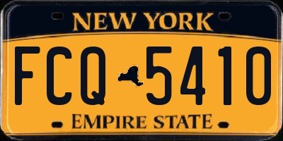 NY license plate FCQ5410