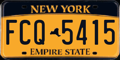 NY license plate FCQ5415