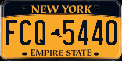 NY license plate FCQ5440